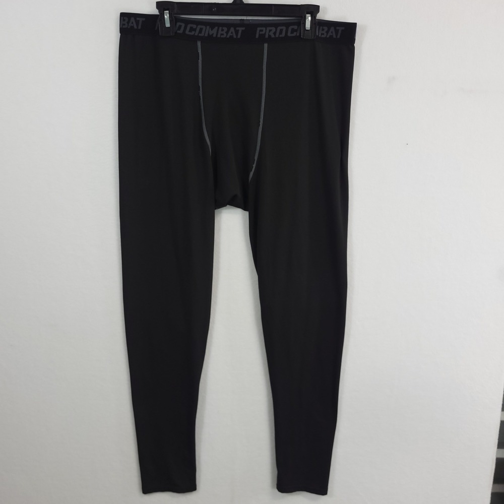 Exercise EPRO Pro Combat Leggings Mens 3XL Black Compression Athletic Tights